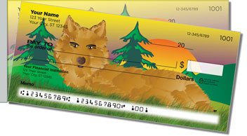 Lone Wolf Side Tear Personalized Checks