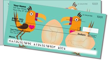 Love Bird Side Tear Personalized Checks