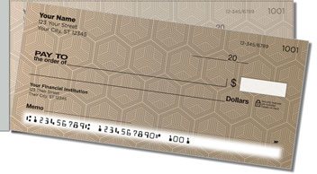 Geometric Pattern Side Tear Personalized Checks