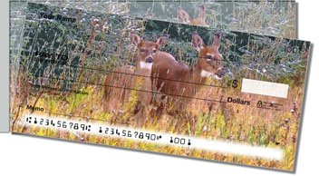 Watercolor Deer Side Tear Checks