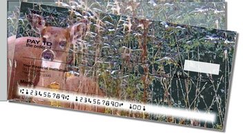 Watercolor Deer Side Tear Personalized Checks