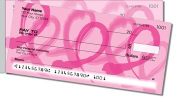 Pink Ribbon Side Tear 2 Checks