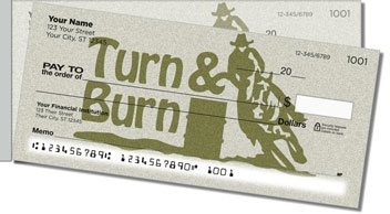 Rodeo Cowgirl Side Tear Personalized Checks