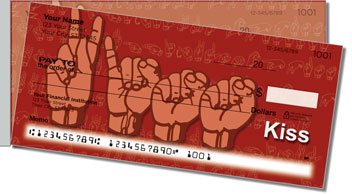 Sign Language Side Tear Personalized Checks