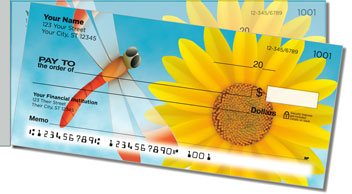 Daring Dragonfly Side Tear Personalized Checks