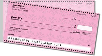 Pink and Black Side Tear Personalized Checks