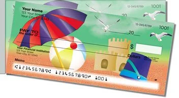 Sand Castle Side Tear Personalized Checks