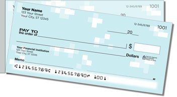 Pixelated Side Tear Personalized Checks