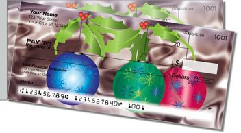 Christmas Ornament Side Tear Personalized Checks