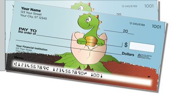 Dinosaur Side Tear Personalized Checks