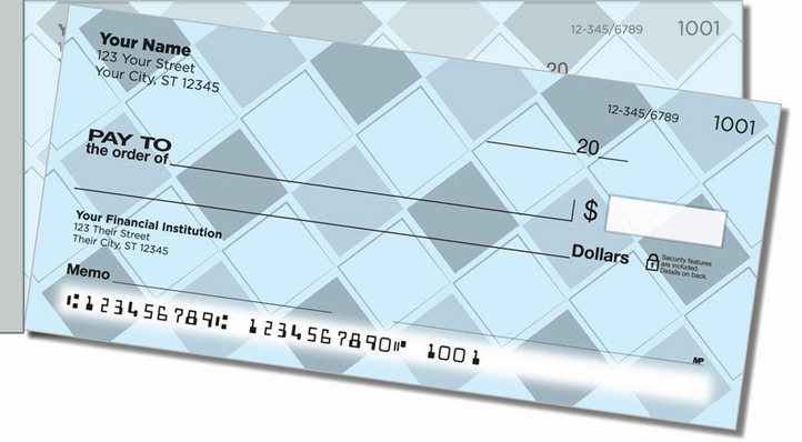Almost Argyle Side Tear Personal Checks