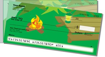 Camping and Hiking Side Tear Personalized Checks