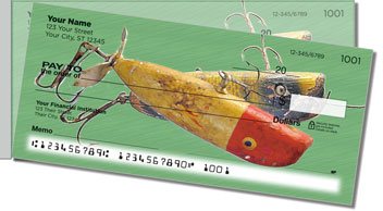 Lucky Fishing Lure Side Tear Personalized Checks