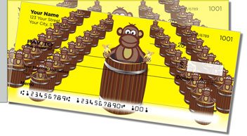 Funky Monkey Side Tear Personalized Checks