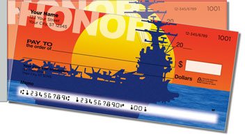 Navy Side Tear Personalized Checks