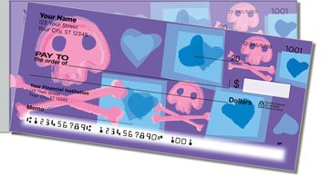 Cute Skull and Crossbones Side Tear Checks