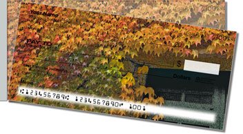 Autumn Ivy Side Tear Personalized Checks