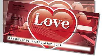Valentines Day Side Tear Personalized Checks