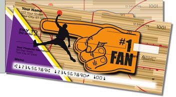 Purple and Gold Basketball Side Tear Checks