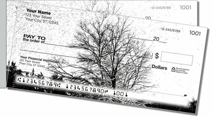 Winter Tree Side Tear Personal Checks