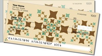 Polygon Pattern Side Tear Personalized Checks