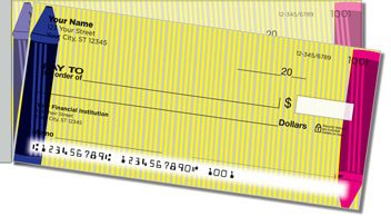 Cute Crayon Side Tear Personalized Checks