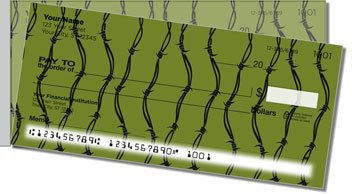 Barbed Wire Side Tear Personalized Checks