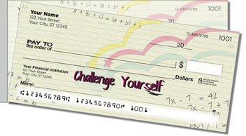 Inspiring Doodle Side Tear Personalized Checks