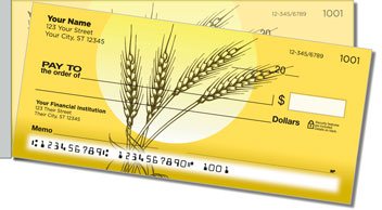 Wheat Field Side Tear Personalized Checks