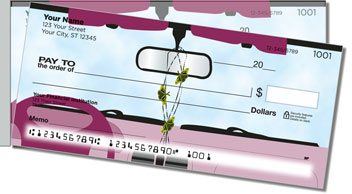 Car Mirror Decor Side Tear Personalized Checks