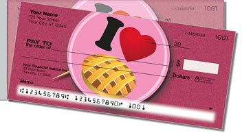 I Love Food Side Tear Personalized Checks