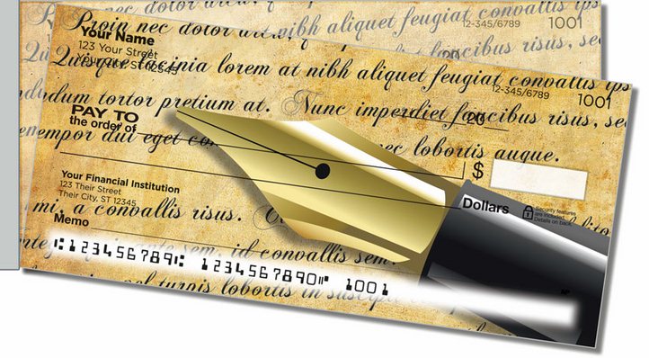 Fountain Pen Side Tear Personal Checks
