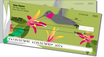 Colorful Hummingbird Side Tear Personalized Checks