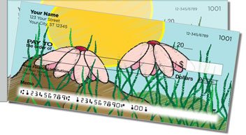 Rock Flower Side Tear Personalized Checks