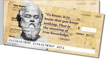 Greek Philosopher Side Tear Personalized Checks
