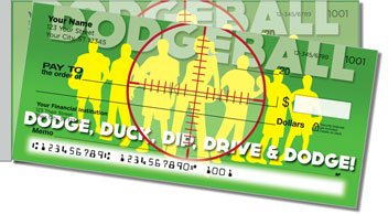 Dodgeball Side Tear Personalized Checks