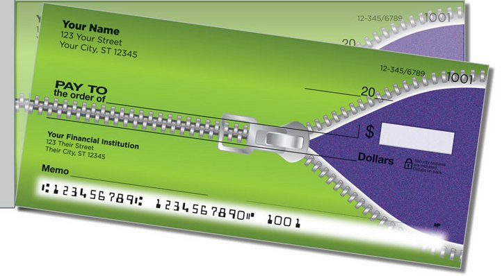 Zipper Side Tear Personal Checks