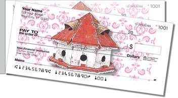 Fancy Birdhouse Side Tear Personalized Checks
