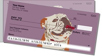 Bulldog Side Tear Personalized Checks