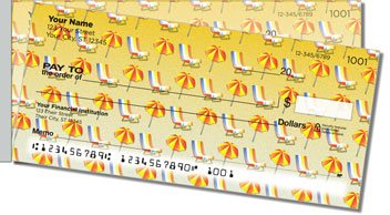 Beach Pattern Side Tear Personalized Checks