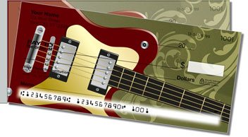 Electric Guitar Side Tear Personalized Checks