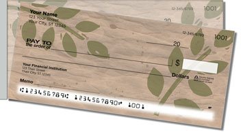 Painted Leaf Side Tear Personalized Checks