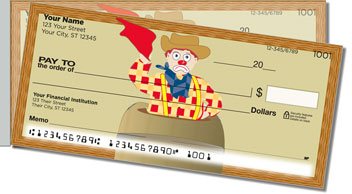 Rodeo Clown Side Tear Personalized Checks