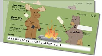 Moose and Bear Side Tear Personalized Checks