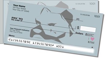 Pit Bull Side Tear Personalized Checks