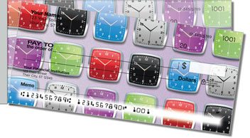 Clock Face Side Tear Personalized Checks