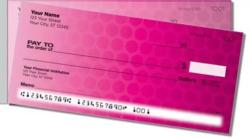 Fading Circle Side Tear Personalized Checks