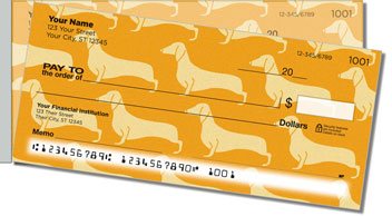 Wiener Dog Side Tear Personalized Checks