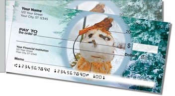 Silly Snowman Side Tear Personalized Checks