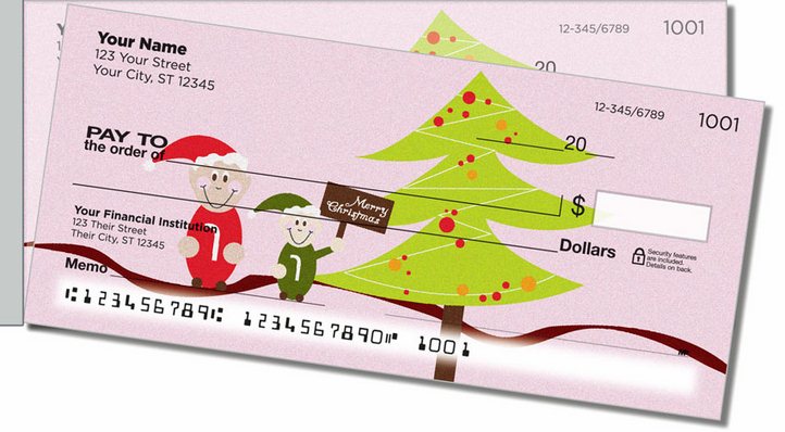 Jolly Elf Side Tear Personal Checks